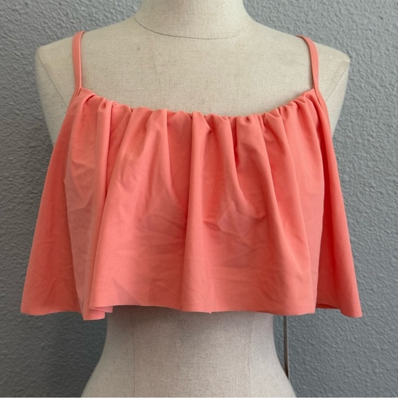 Cupshe Seaside Gale Falbala Bikini Top Size Medium NWT - Picture 2 of 5